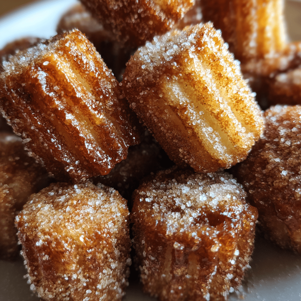 Delicious Baked Churro Bites served with dipping sauce