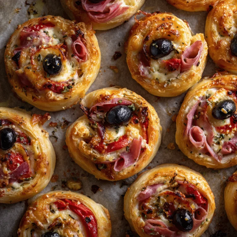Antipasto Puff Pastry Pinwheels
