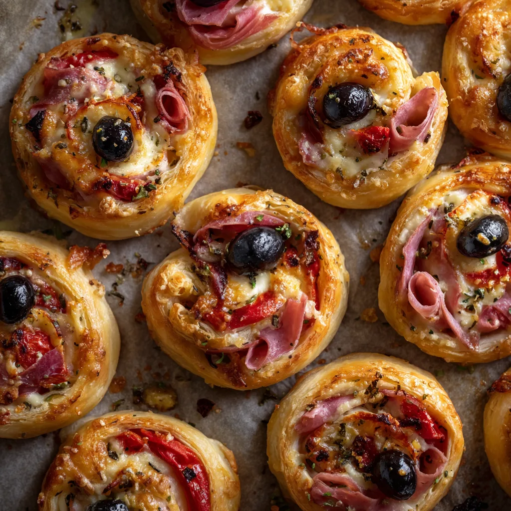 Antipasto Puff Pastry Pinwheels