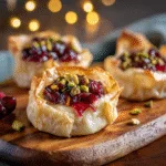 Cranberry Pistachio Baked Brie Rounds
