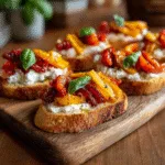 Italian Roasted Pepper Crostini
