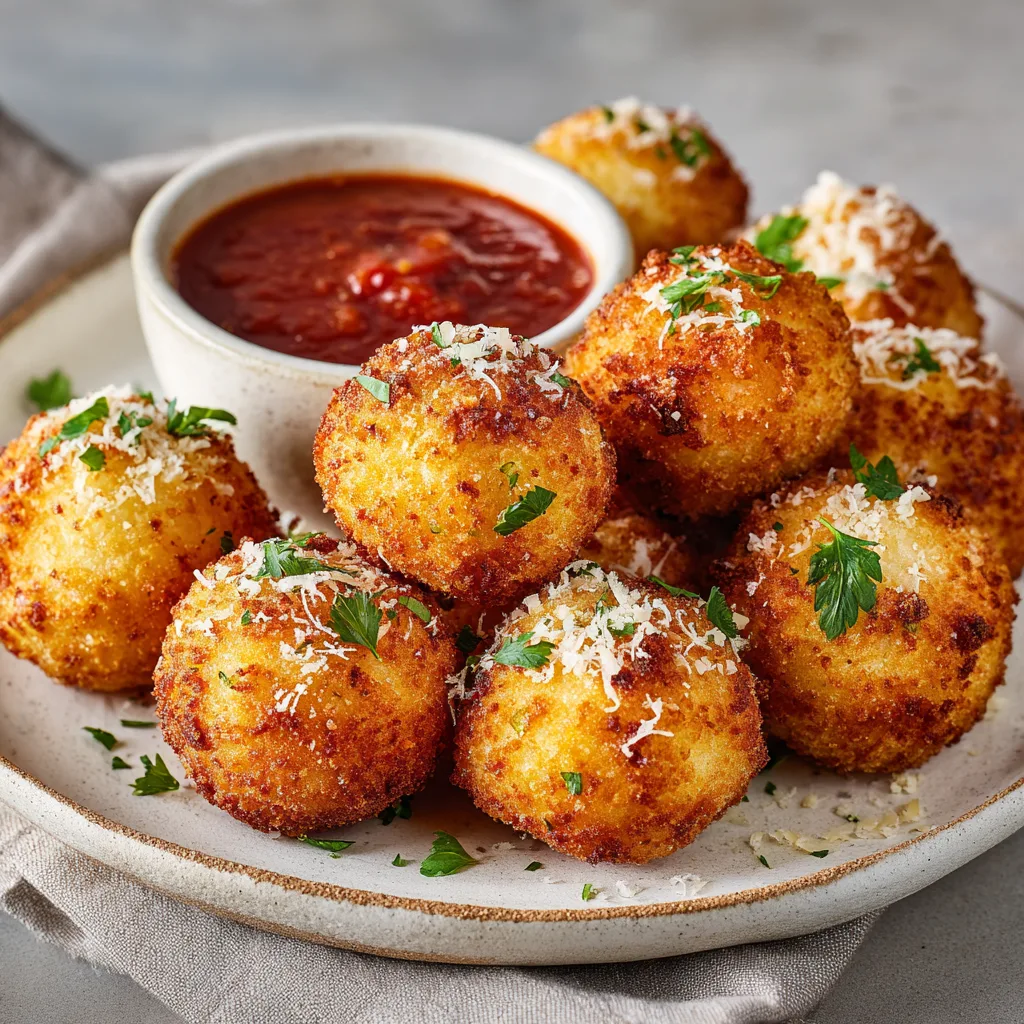 Mini Arancini Balls with Marinara Dip