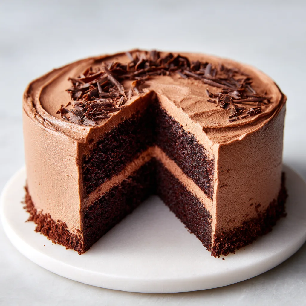 Decadent Chocolate Cake with cocoa buttercream
