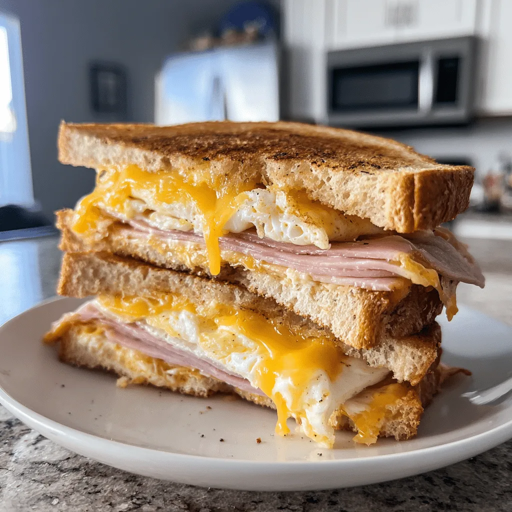 Egg and Ham Breakfast Sandwich