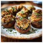 Italian Stuffed Mushrooms with Garlic & Parmesan
