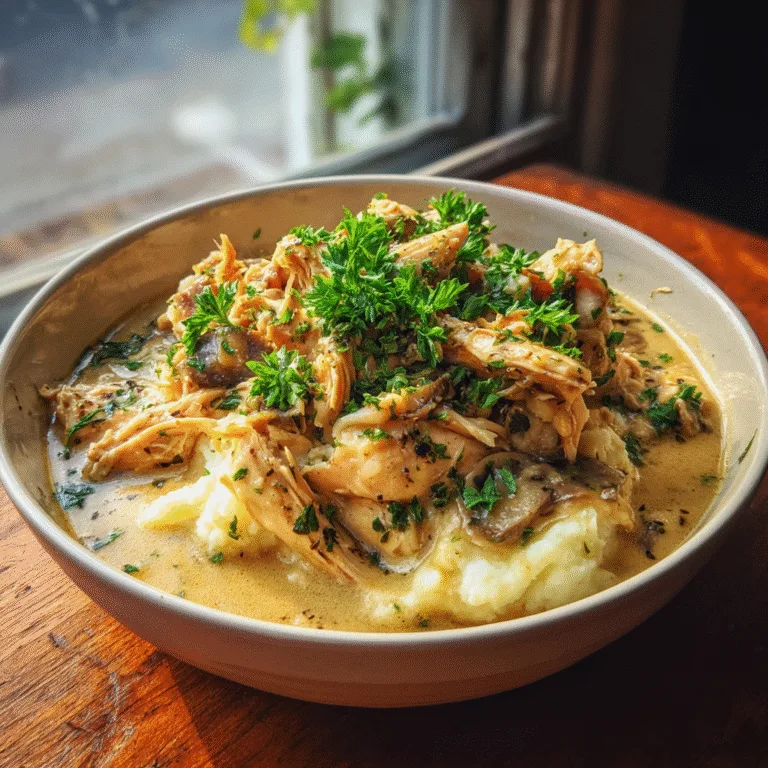 Creamy Chicken & Gravy (Crockpot)