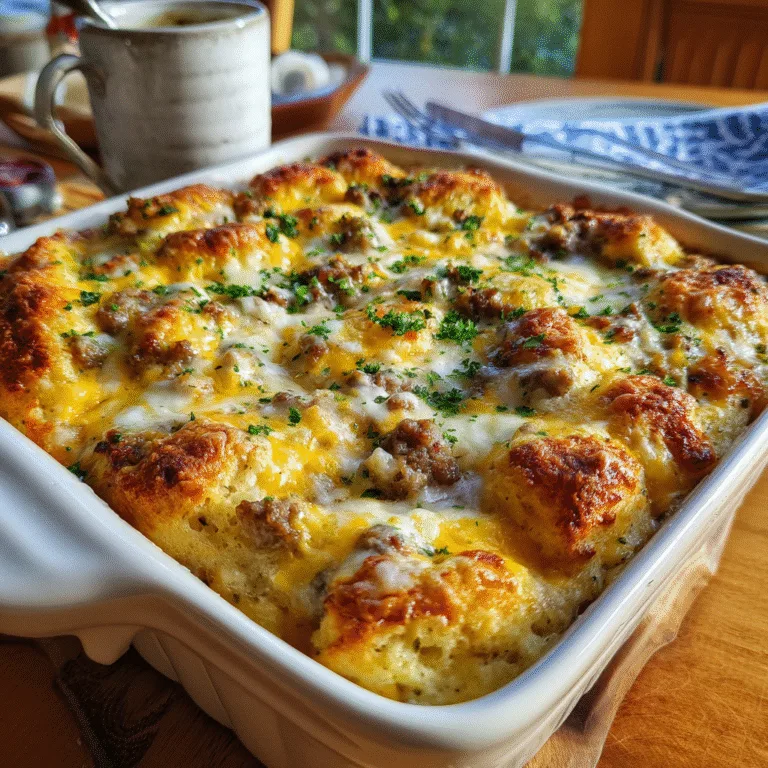 Sausage & Biscuit Breakfast Bake
