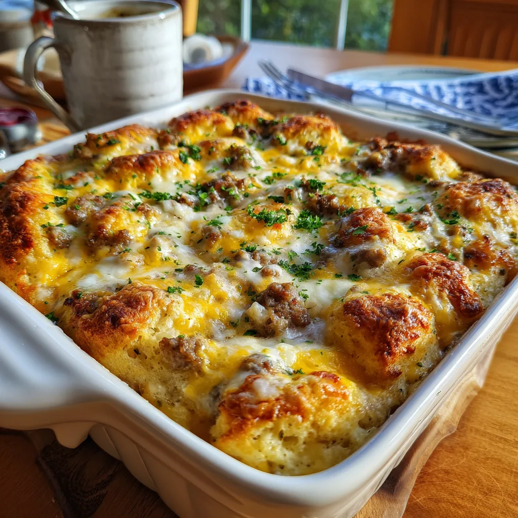 Sausage & Biscuit Breakfast Bake