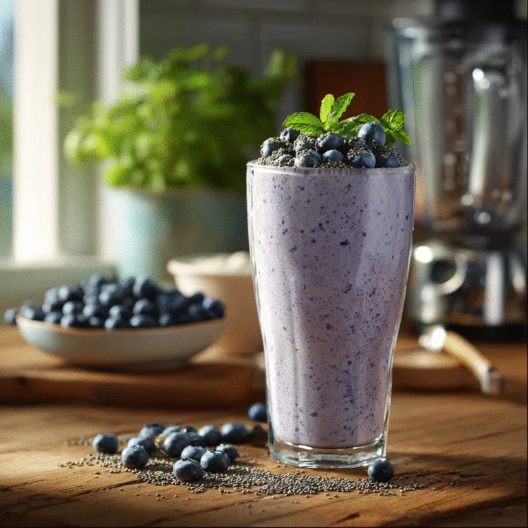 Blueberry Cottage Cheese Smoothie