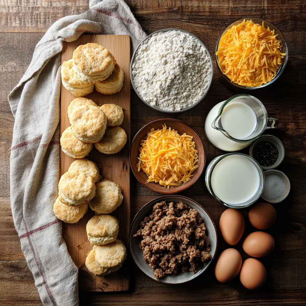 u1891677983 Flat lay of ingredients for Sausage Biscuit Brea 4f422472 dd36 45db 8569 a82e754741f8 1