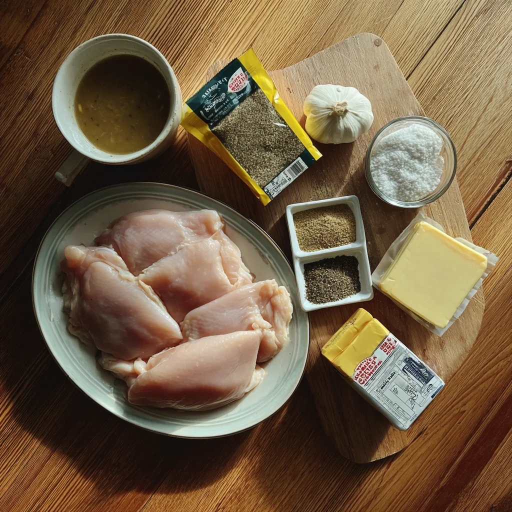 u1891677983 Flat lay of ingredients for slow cooker chicken a 84394e10 28c7 40d3 9e61 4e16a9b97b3d 0