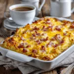 Cheesy Hashbrown and Ham Breakfast Bake