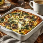Spinach & Mushroom Egg Casserole