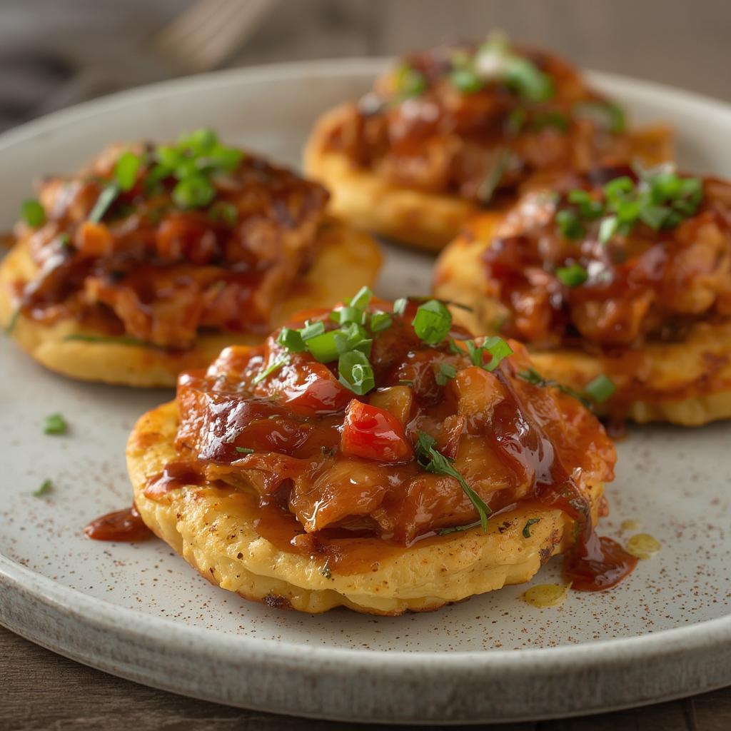 BBQ Chicken Flatbread Bites