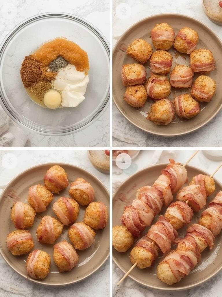 Bacon Wrapped Tater Tot Skewers 2