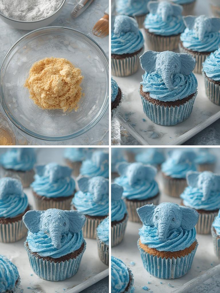 Blue Elephant Cupcakes 2