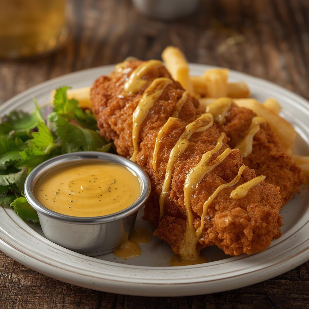Crispy Chicken Tenders with Honey Mustard