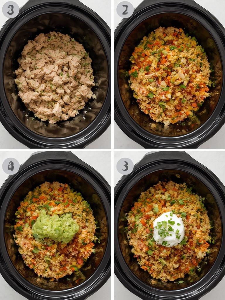 Crockpot Chicken & Quinoa Burrito Bowls : Effortless & Flavorful Family Dinner! 3 Crockpot Chicken Quinoa Burrito Bowls 2