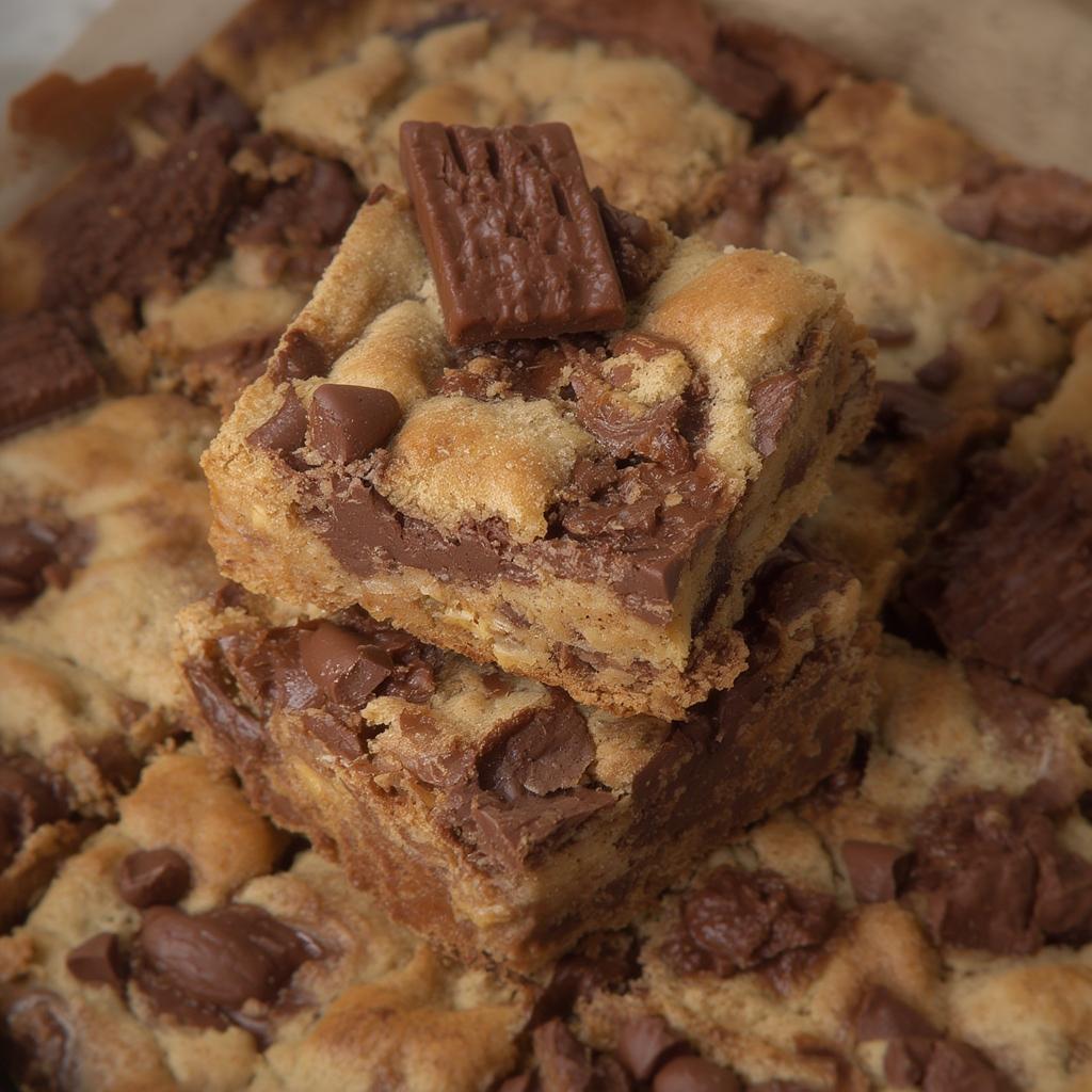 Irresistible Reeses Pieces Cookie Bars
