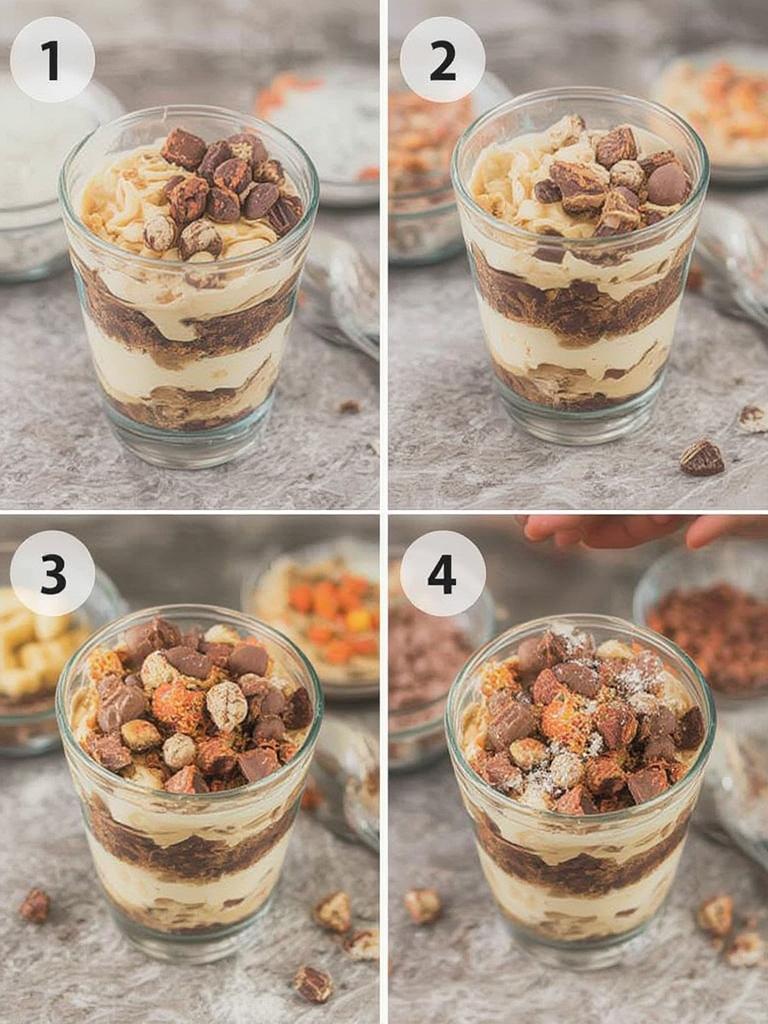 Reeses Dessert Parfait No Bake Layered Treat 5