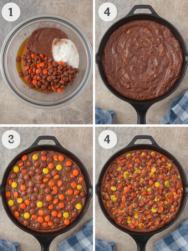Reeses Skillet Brownie Dessert : Decadent, Easy & Irresistible! 3 Reeses Skillet Brownie Dessert 5