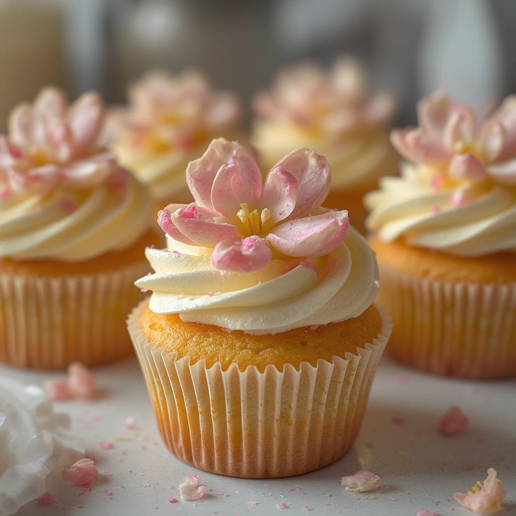 Vanilla Baby Bloom Cupcakes