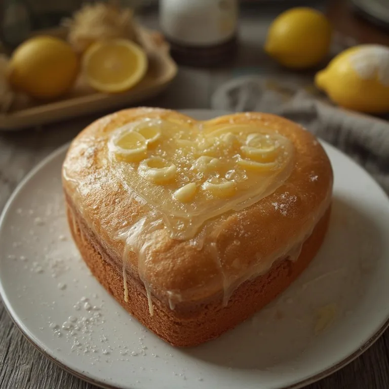 Vintage Lemon Heart Cake
