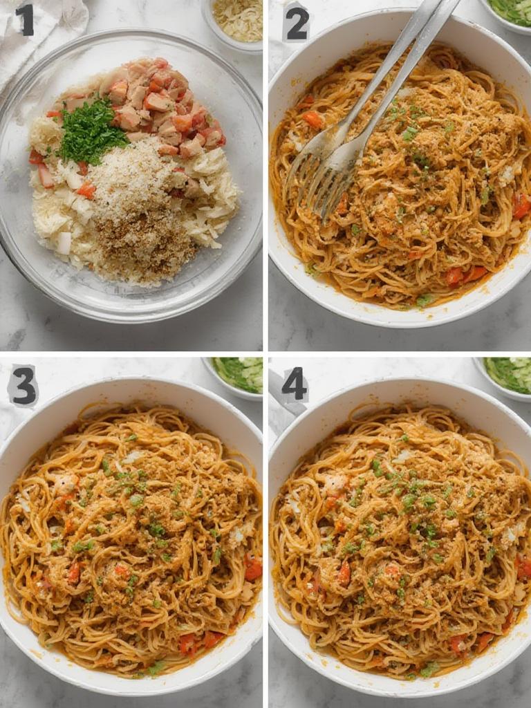 Step-by-step cooking Easy Chicken Lo Mein