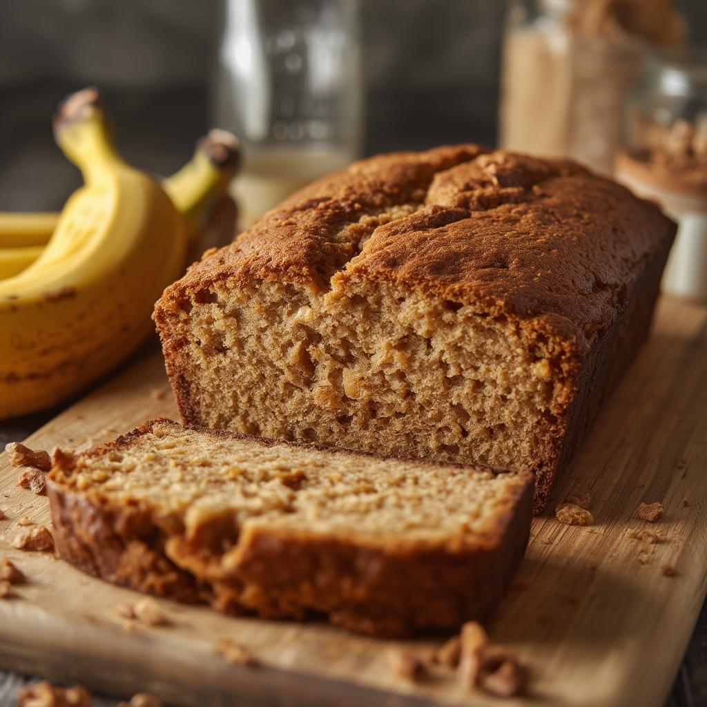 Freshly Baked Oat Flour Banana Bread