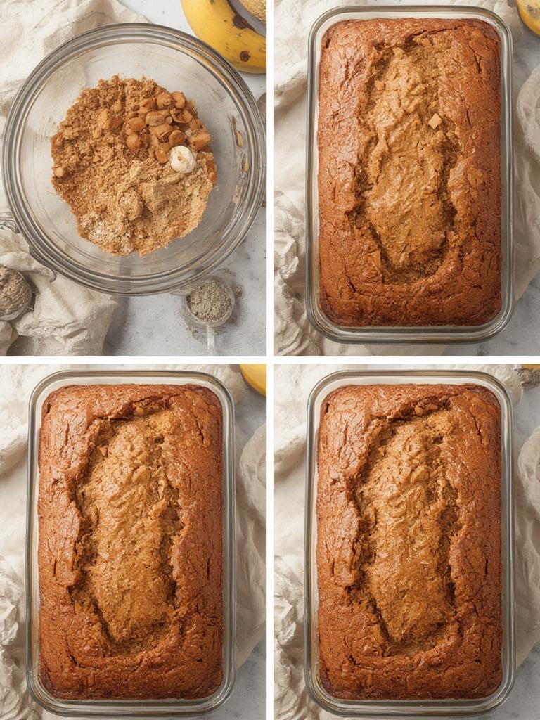 Mixing Oat Flour Banana Bread Batter