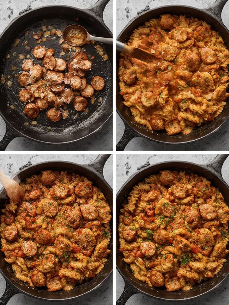 Smoked Sausage Pasta Skillet 130