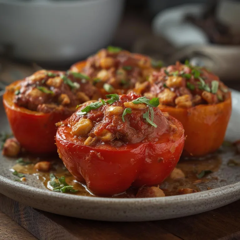 Smoked Sausage Stuffed Peppers