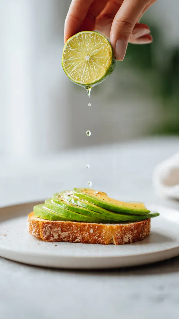 ai image prompt a beautifully styled slice of avoc