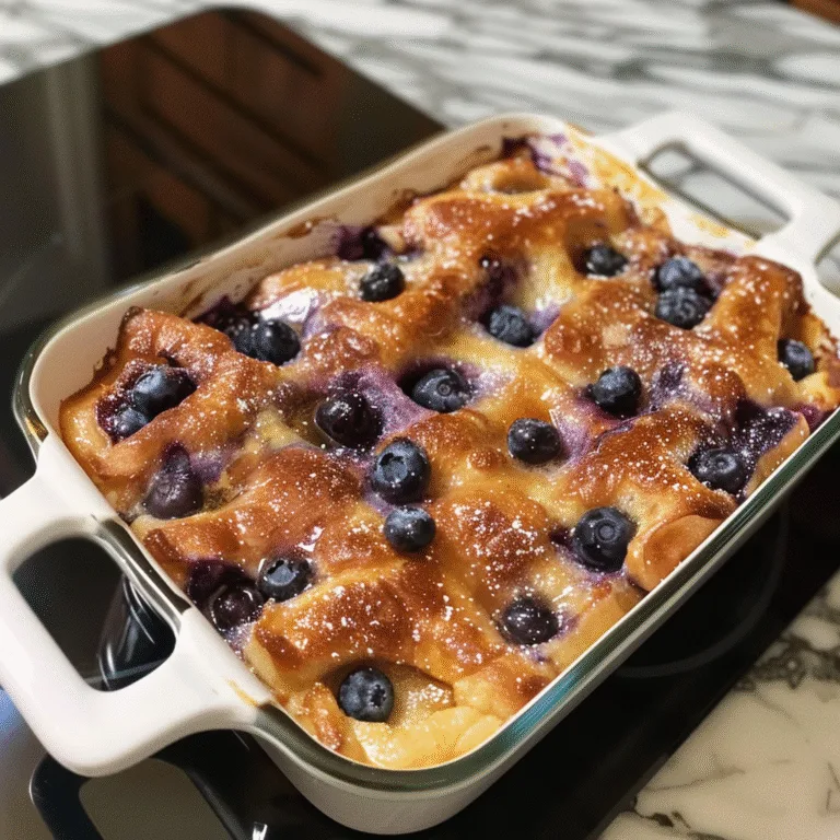 Fast Blueberry French Toast Casserole