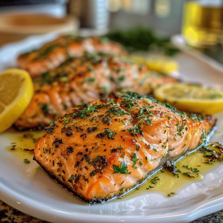 Easy Lemon Garlic Butter Baked Salmon