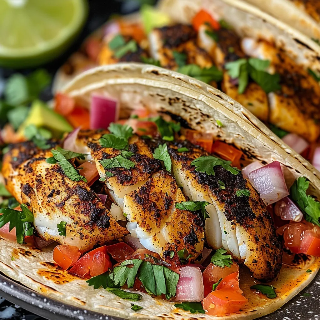 Blackened Tilapia Tacos