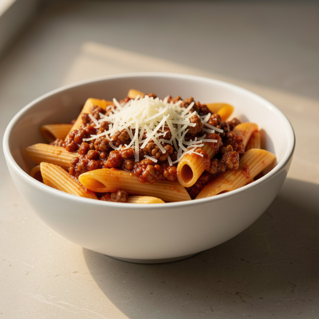 Hackfleisch Pasta mit Pesto Rosso – Fertig in 20 Minuten (und die Kinder lieben es!)