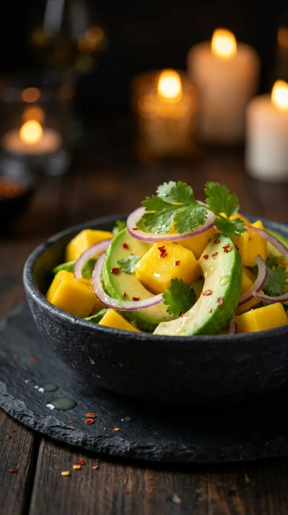 Mango avocado salad in bowl 202605131333