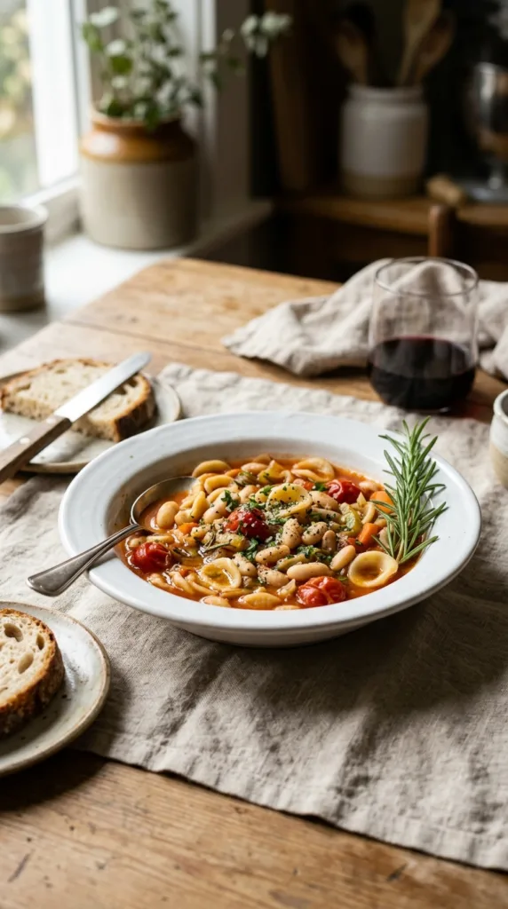 Pasta and bean stew bowl 202605112148