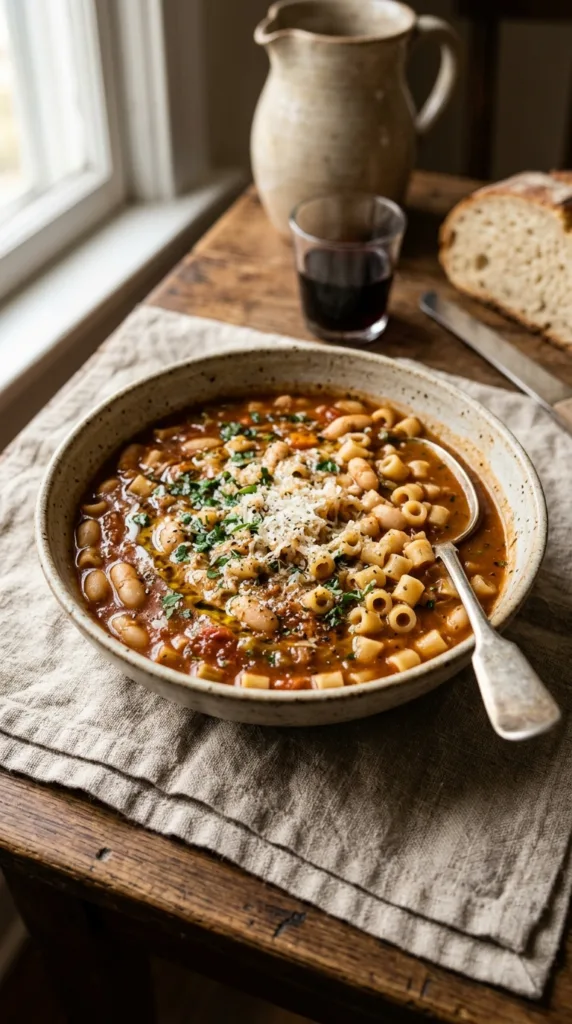 Budget-Rezepte unter 5 €: Wie man schnell, satt und trotzdem gut isst 3 Pasta e fagioli in bowl 202605112019