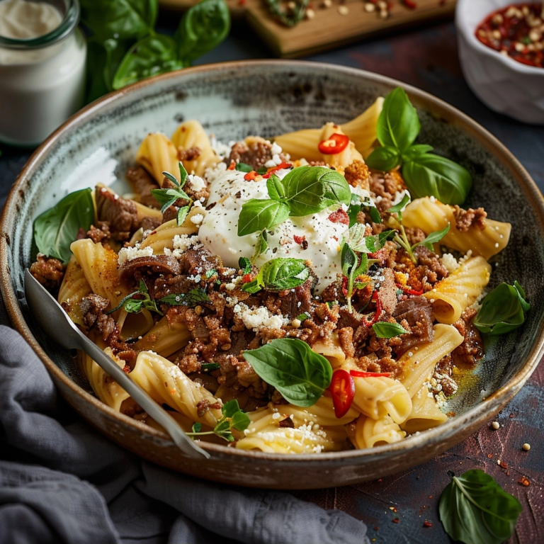 Türkische Pasta mit Joghurt, Hackfleisch & Chiliöl – Ein Geschmackserlebnis wie im Basar