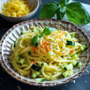 Pasta mit Zucchini-Käsesauce – Einfach, cremig und verdammt lecker!