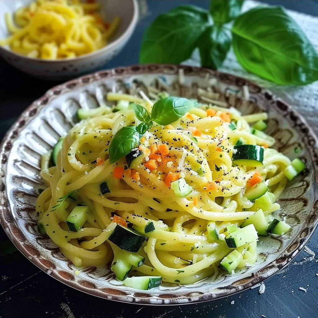 Pasta mit Zucchini-Käsesauce – Einfach, cremig und verdammt lecker!