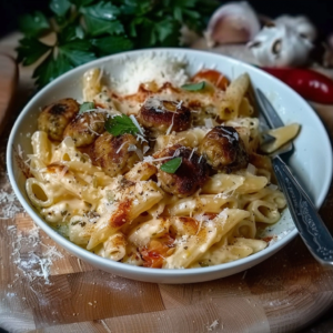 Angeschärfte Pasta mit Hackspießchen – schnell, einfach & unglaublich lecker!