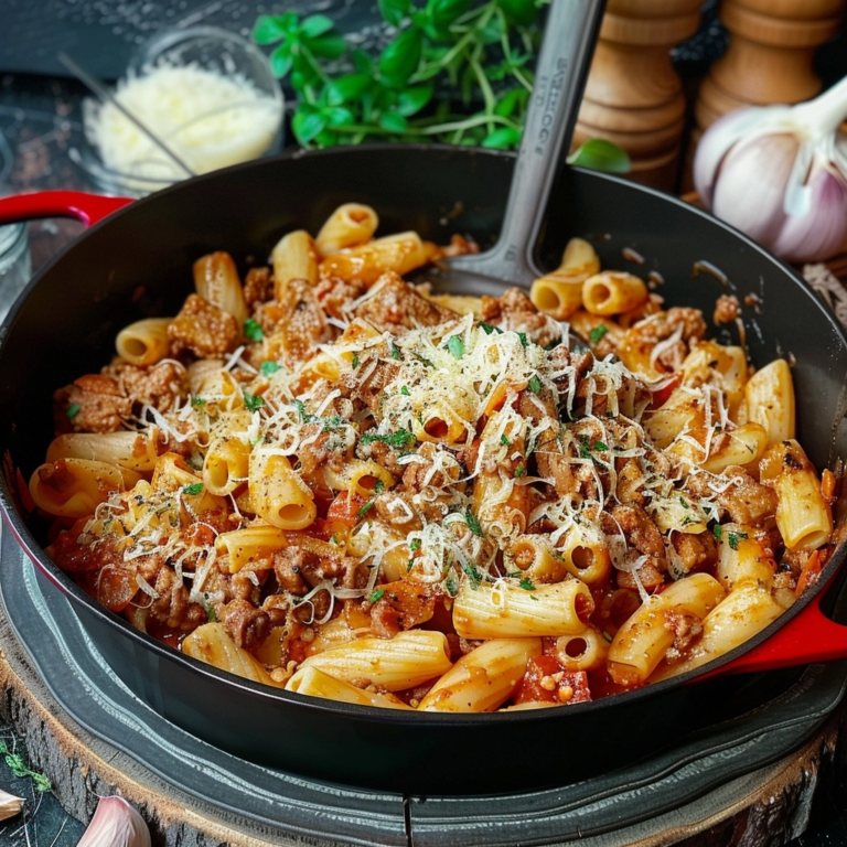 One Pot Pasta mit Hackfleisch und Käse – Schnelles Familienessen in 25 Minuten