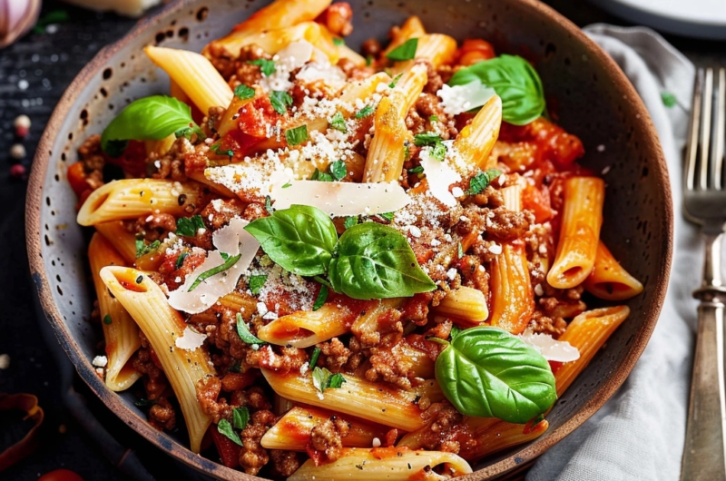 One-Pot Penne Bolognese: Das einfachste Nudelgericht, das du je kochen wirst