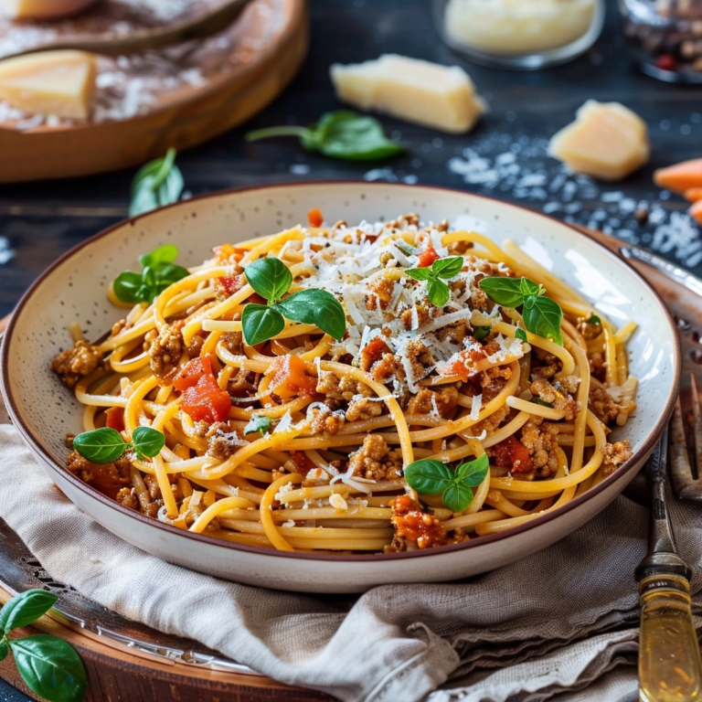 Spaghetti mit weißer Bolognese: Das cremige Nudelglück selbst gemacht
