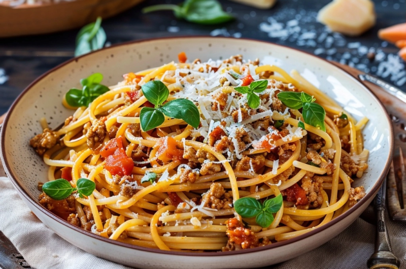 Spaghetti mit weißer Bolognese: Das cremige Nudelglück selbst gemacht