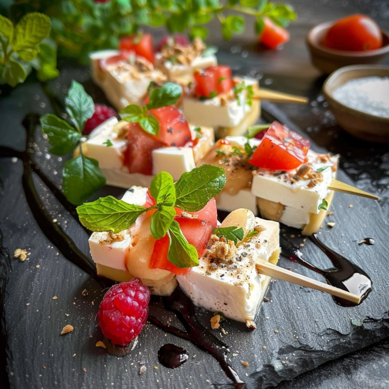 Melone-Feta Spieße | Ein köstliches Fingerfood mit mediterranem Flair