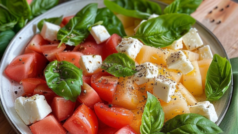 Melonensalat mit Mozzarella: Ein sommerlicher Geschmackserlebnis